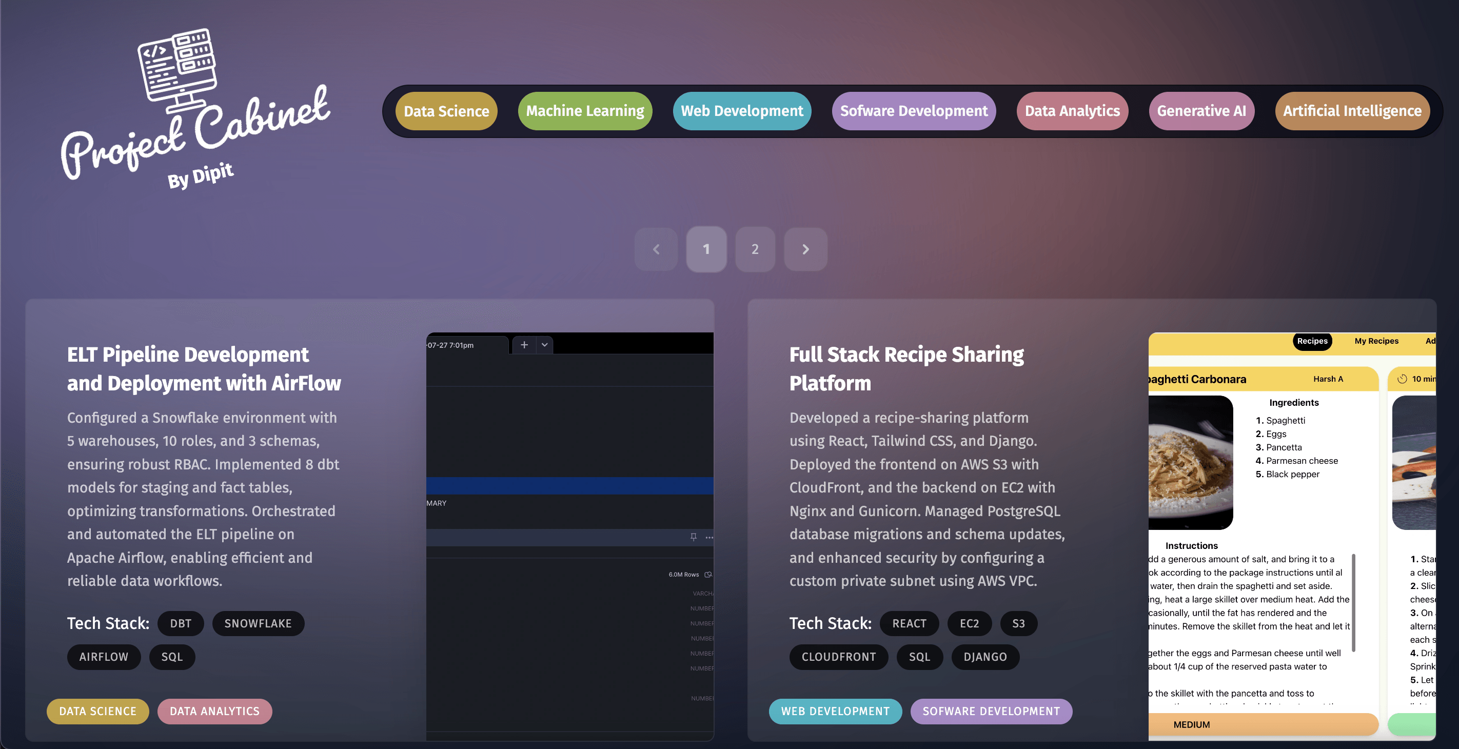 Project Cabinet: My Coding Projects Showcase